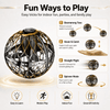 Flyokay MemoOrb™ black gold app customization for uploading text photos patterns and GIFs