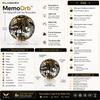 Flyokay MemoOrb™ black gold flying orb product image with protective cage and LED display strip