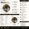 Black gold Flyokay MemoOrb LED flying ball in premium gift packaging with a USB-C cable and quick start guide